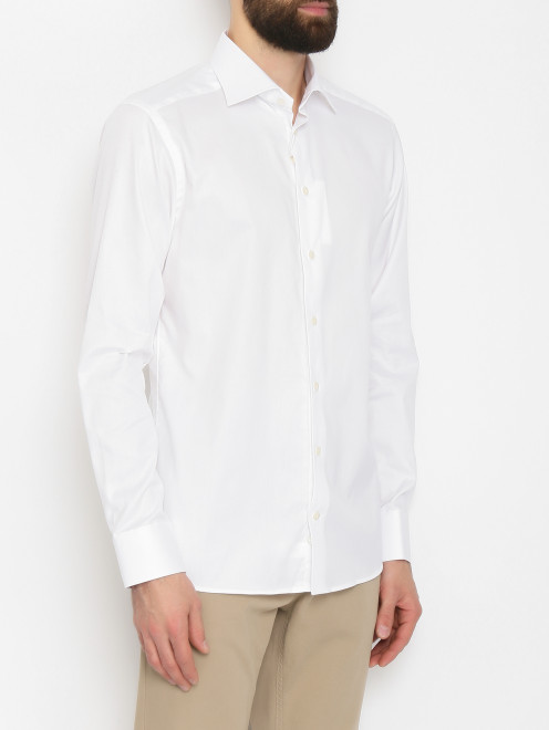 Однотонная рубашка из хлопка Eton - МодельВерхНиз