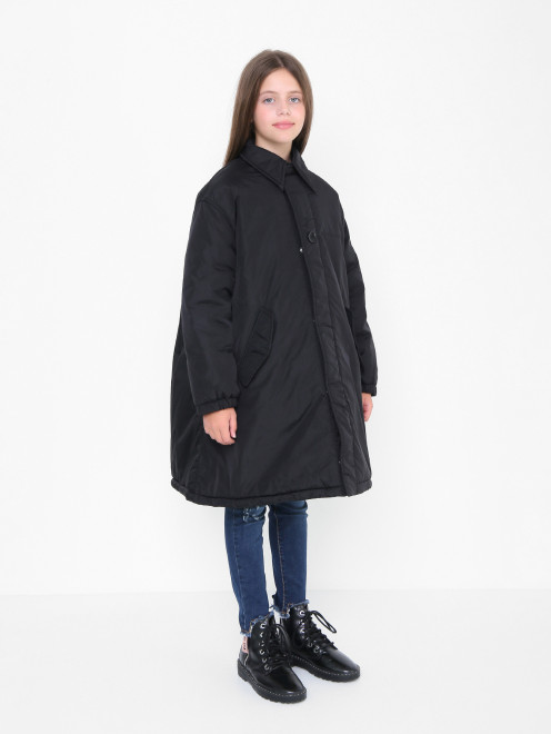 Утепленное пальто на молнии MM6 - МодельВерхНиз