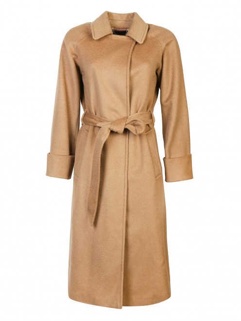 Пальто из шерсти на поясе Brooks Brothers - Общий вид