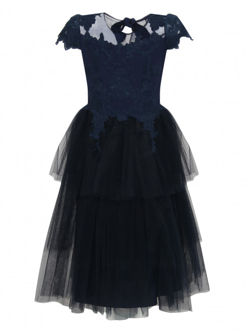 Платье с пышной юбкой и кружевом Rhea Costa - Общий вид