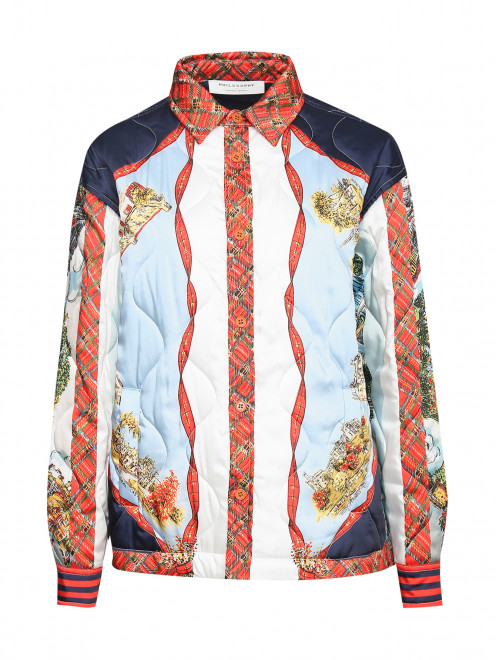 Утепленная стеганая куртка с узором Philosophy di Lorenzo Serafini - Общий вид