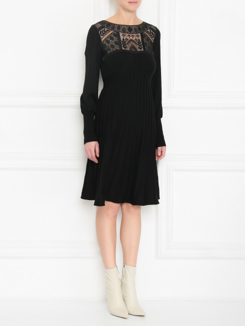 Платье из шерсти с вышивкой Alberta Ferretti - МодельВерхНиз
