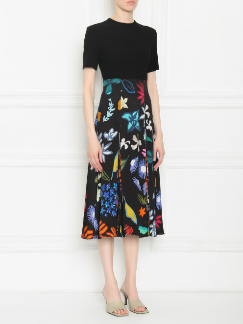 Платье из вискозы с цветочным узором Paul Smith - МодельВерхНиз