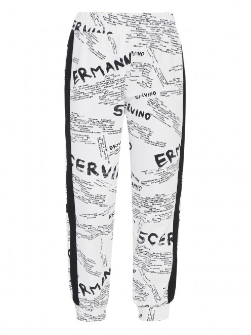 Трикотажные брюки с лампасами Ermanno Scervino Junior - Общий вид