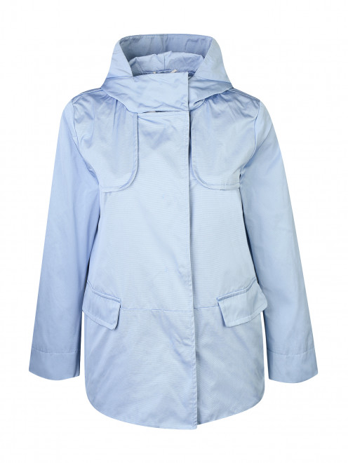 Куртка свободного кроя с карманами и капюшоном Marina Rinaldi - Общий вид
