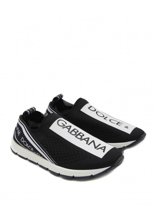Кроссовки из текстиля с контрастной отделкой Dolce & Gabbana - Общий вид