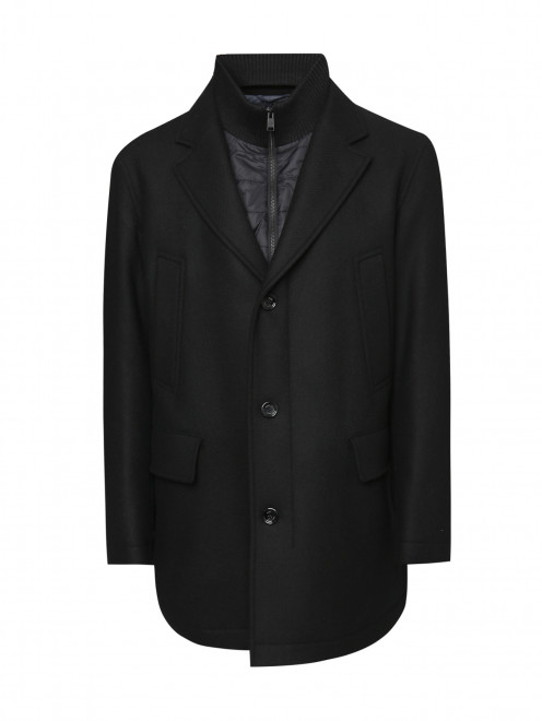 Пальто из смешанной шерсти с карманами Boss - Общий вид