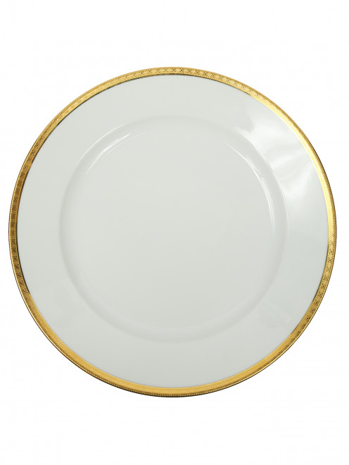 Блюдо круглое из фарфора с золотой окантовкой Ginori 1735 - Общий вид