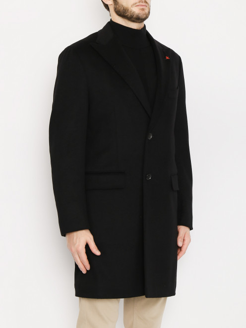 Пальто из шерсти с карманами Isaia - МодельВерхНиз