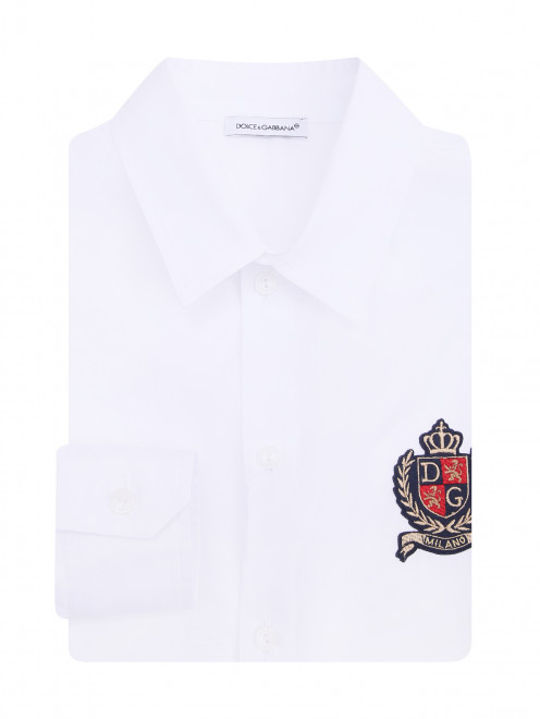 Рубашка из хлопка с аппликацией Dolce & Gabbana - Общий вид