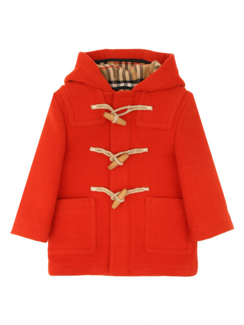 Пальто из шерсти с накладными карманами Burberry - Общий вид