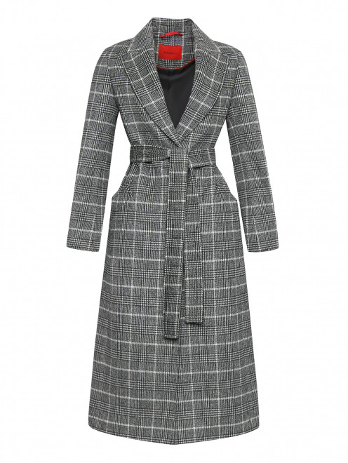 Пальто из шерсти с узором "клетка" Max&Co - Общий вид