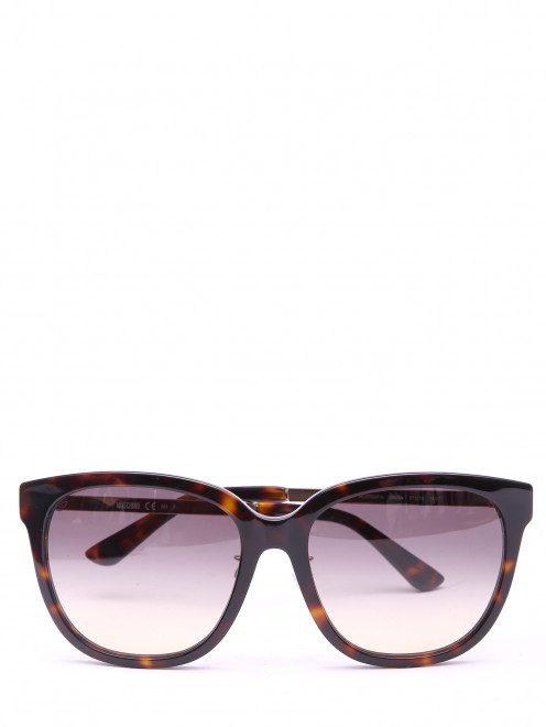 Солнцезащитные очки в оправе из пластика с узором Moschino - Общий вид