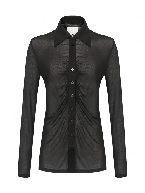 Однотонная блуза на пуговицах Marina Rinaldi - Общий вид