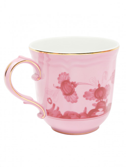 Чайная чашка из фарфора с узором и золотой окантовкой Ginori 1735 - Обтравка1