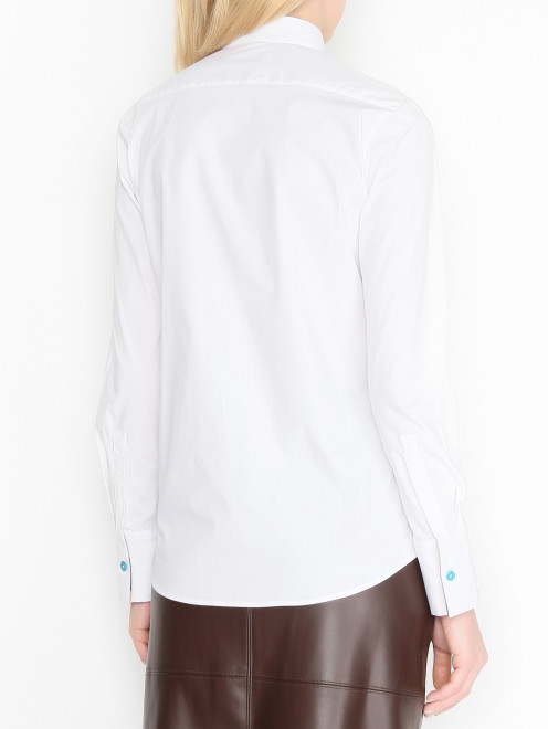 Рубашка из хлопка с декоративными пуговицами Paul Smith - МодельВерхНиз1