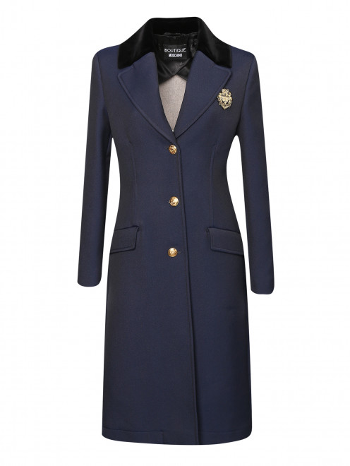Пальто приталенного кроя с декоративными пуговицами Moschino Boutique - Общий вид
