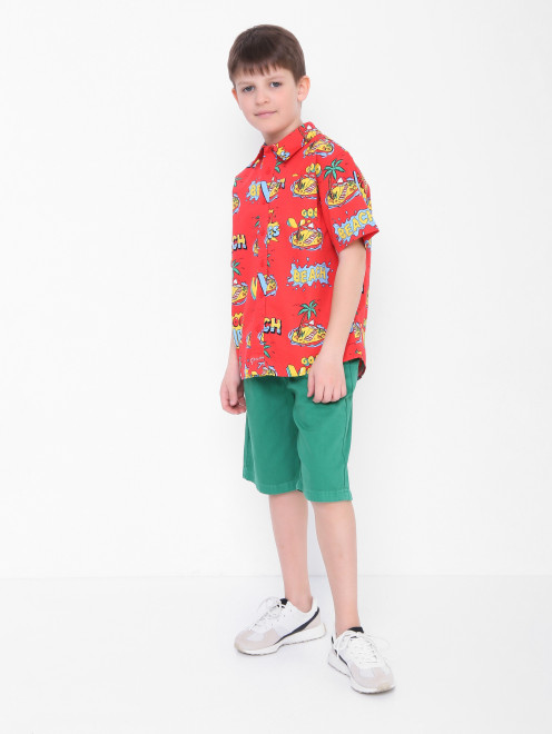 Хлопковые шорты с карманами Stella McCartney kids - МодельОбщийВид
