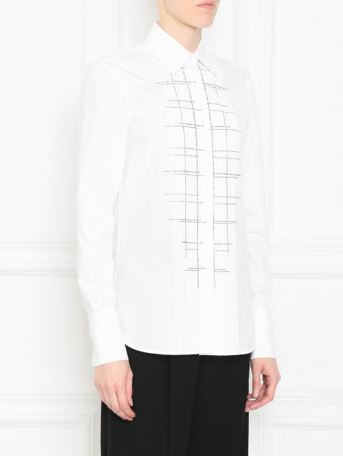 Блуза из хлопка с аппликацией Ermanno Scervino - МодельВерхНиз