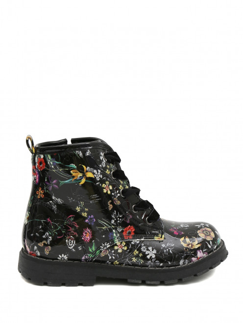 Лаковые ботинки с цветочным узором Chicco - Обтравка1