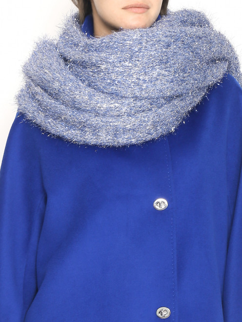 Пушистый шарф из фактурной ткани Marina Rinaldi - МодельОбщийВид