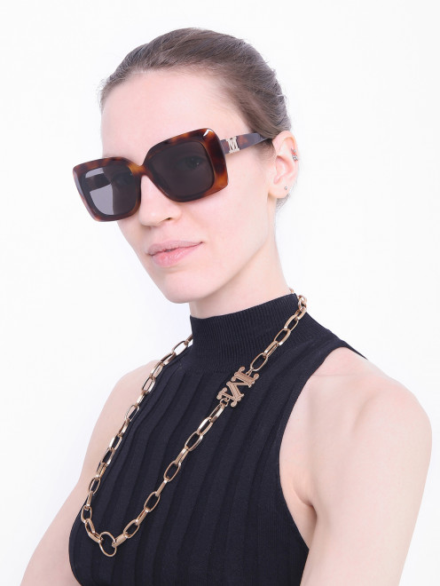 Солнцезащитные очки с цепочкой Max Mara - МодельОбщийВид