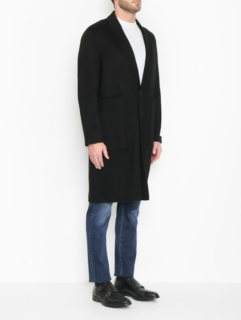 Пальто из шерсти с накладными карманами Etudes - МодельВерхНиз