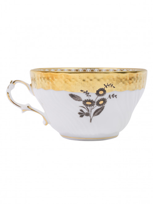 Чайная чашка из фарфора с узором и широкой золотой каймой Ginori 1735 - Общий вид