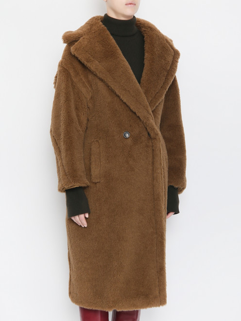 Пальто из смешанной шерсти объемного кроя Max Mara - МодельВерхНиз