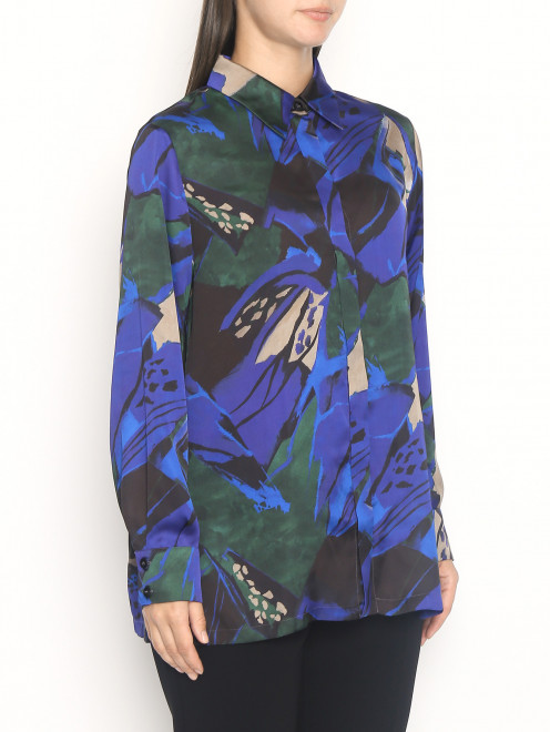 Блуза свободного кроя с узором Marina Rinaldi - МодельВерхНиз