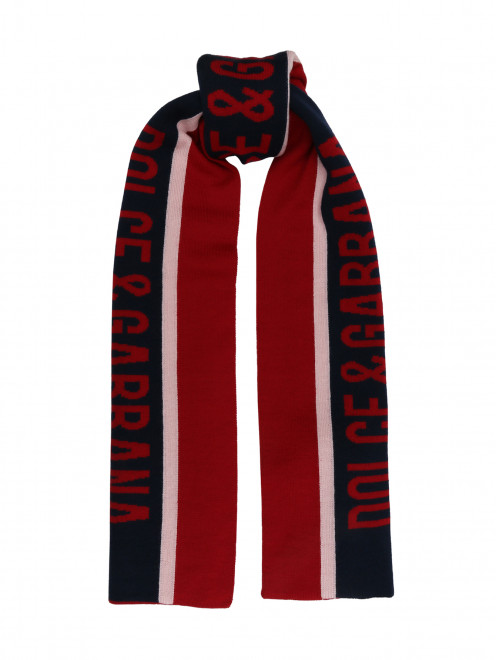 Шерстяной шарф с узором Dolce & Gabbana - Общий вид