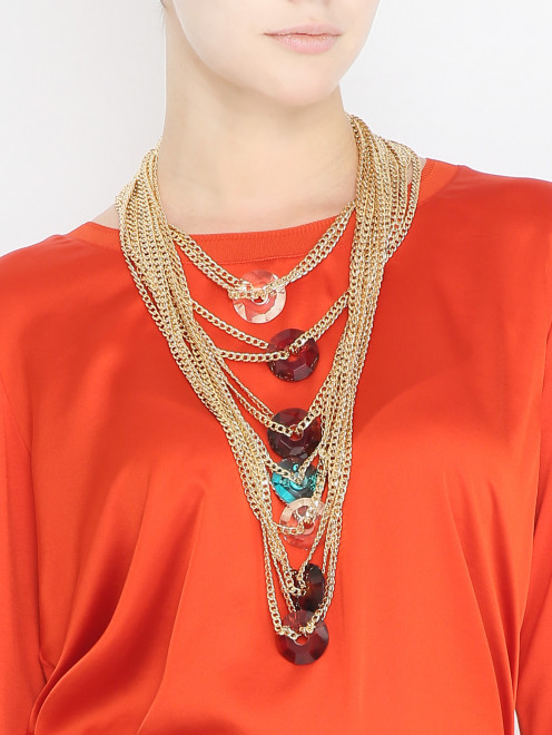 Ожерелье из металла с декоративными элементами Marina Rinaldi - МодельОбщийВид