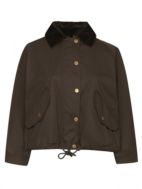 Куртка из хлопка с карманами и капюшоном Weekend Max Mara - Общий вид