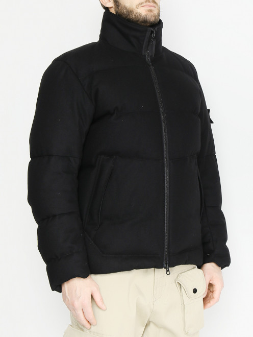 Утепленная куртка из шерсти на молнии Stone Island - МодельВерхНиз