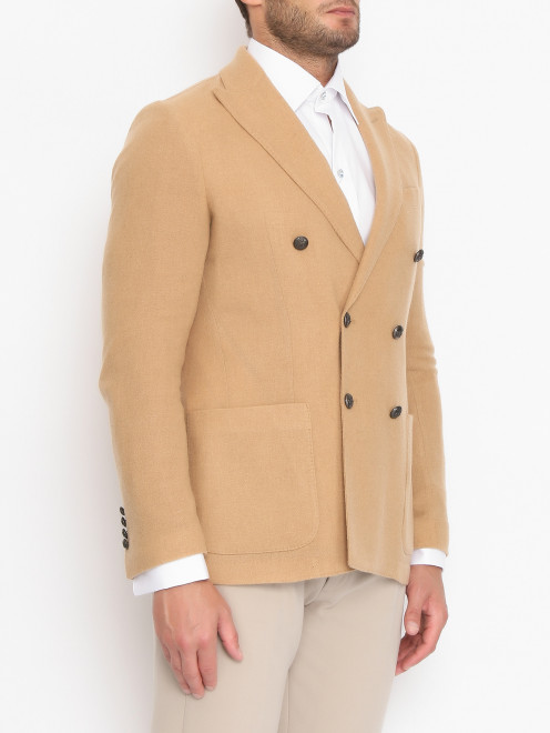 Двубортный пиджак из шерсти и кашемира с карманами Circolo - МодельВерхНиз